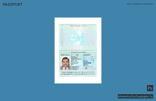 Botswana-Reisepass 2021-heute – Beispielvorschau